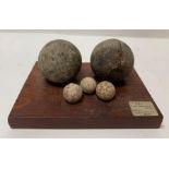 A display of Cannister shot and musket balls from