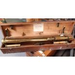 A brass library telescope by Dollond, London, 9.5c