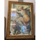 Large gilt framed print