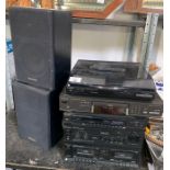 Technix record deck, cd player, speakers & cassett