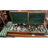 2 canteens of cutlery & 2 boxes of assorted cutler