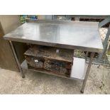 Stainless steel kitchen table