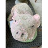 Concrete garden pig