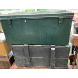 Tin storage box & wooden storage box