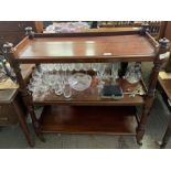Victorian mahogany 3 tier buffet on stands