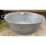 Large galvanized laundry bath