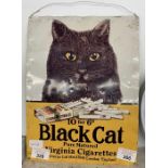 Black cat enamel sign