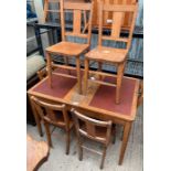 Old school type table & 6 elm chairs