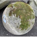 Large concrete ball shaped ornament