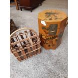 Wooden wine crate and oriental decorative storage