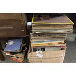 Large quantity of assorted records & 78's, artists
