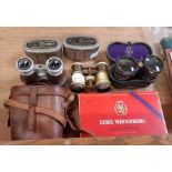 Small collection of opera glasses, old Bristol & W