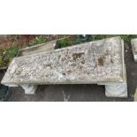 Large concrete garden seat