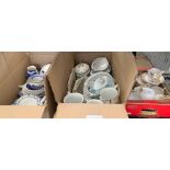 3 Boxes of china to include complete tea service