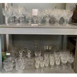 Quantity of crystal & glass drinking glasses, cut