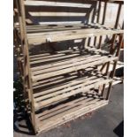 Large wooden shelving unit