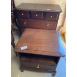 Stag style chest of 3 short & 2 long drawers toget