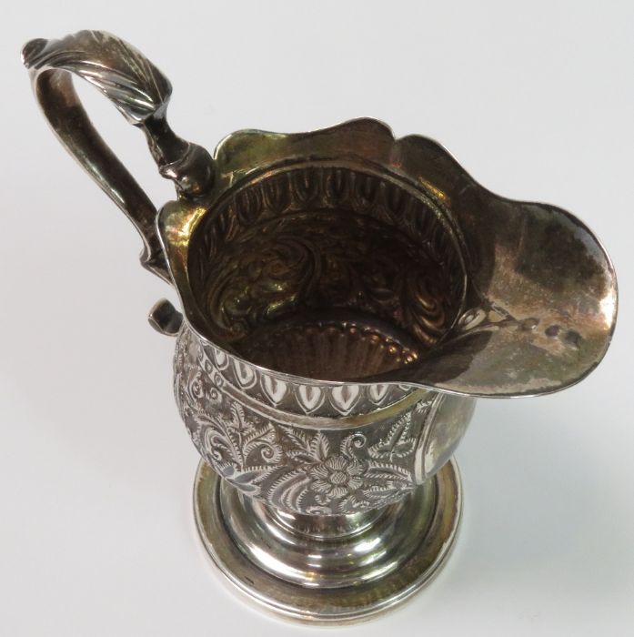 A Victorian silver helmet shaped cream jug, no mak - Image 2 of 4