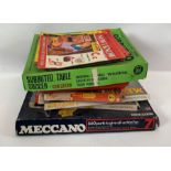 A collection of childrens games including Subbuteo