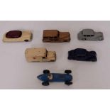 Six mid-20th century playworn Dinky vehicles to in