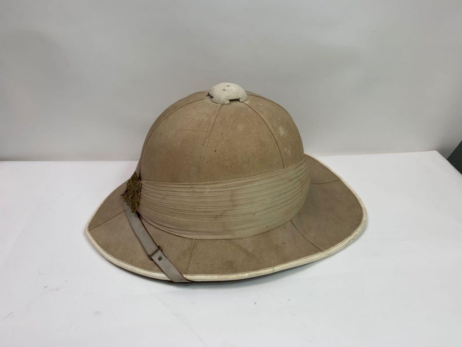 A 19th/20th century military pith hat, retailed by Griffiths Mcallister - Image 2 of 3