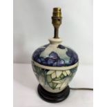 A modern Moorcroft lamp base of short bulbous form