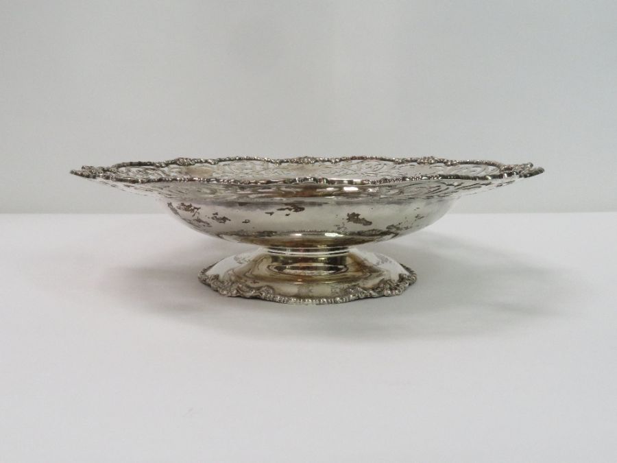 A small silver fruit stand, by Mappin & Webb, Lond