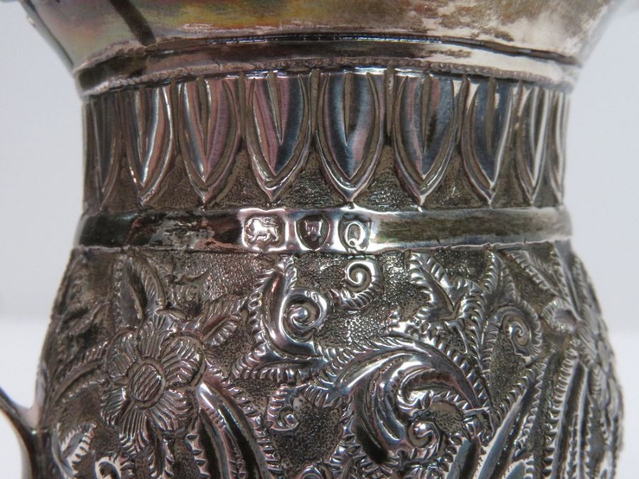 A Victorian silver helmet shaped cream jug, no mak - Image 4 of 4