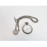 Anonymous, a silver open faced pocket watch, the s