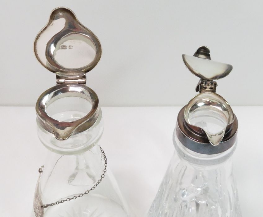 A silver mounted glass whisky tot, by Hukin & Heat - Image 5 of 5