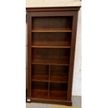 Modern mahogany open bookshelf with 2 adjustable s