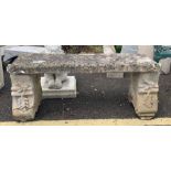Stone garden bench/seat