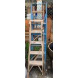 Calvert wooden step ladder together with a metal s