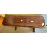 Modern mahogany coffee table with 2 drop leaves an