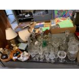 Quantity of cut glass drinking vessels, cut glass