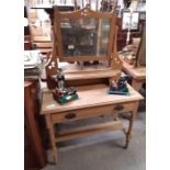 Victorian pine dressing table with mirror to the t