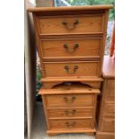 Pair of modern pine bedside cabinets