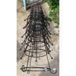 5 small metal deer guards for roses/plants