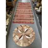 Kilim rug & fur mat