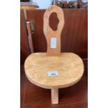 Small oak spinning stool