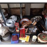 Quantity of vintage cake tins, moulds & other kitc