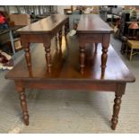 Large stained pine table