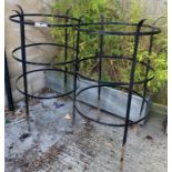 2 large black painted deer guards for trees or pla