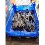 2 crates of assorted cutters, pliers etc