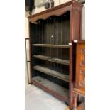 Large 20th century mahogany bookcase with 3 adjust