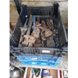3 crates of spanners, wrenches & car parts