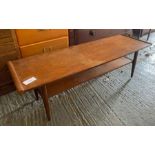 Mid 20th Century teak rectangular coffee table wit