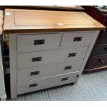 Modern chest of 2 short & 3 long drawers with swin