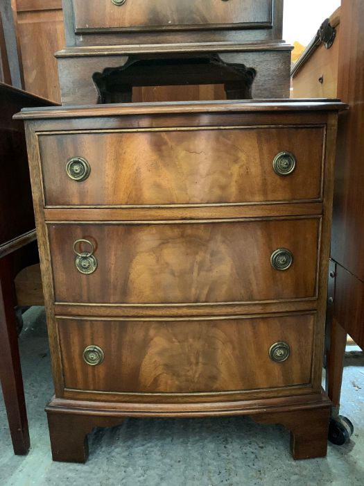 Miniature mahogany chest on chest together with a - Image 2 of 3