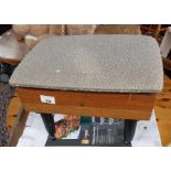 Mid 20th century sewing stool together with